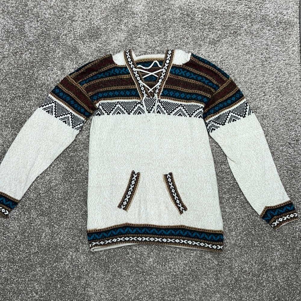 Handmade Ecuadorian faux alpaca sweater